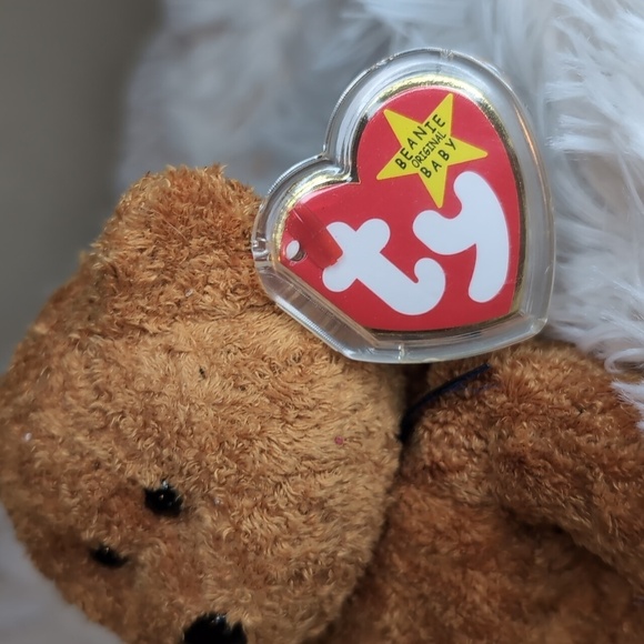 Ty Beanie Baby FUZZ Teddy Bear - Retired Vintage Collectible - Picture 7 of 9